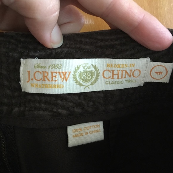 J Crew weathered twill skirt. Size 4. Brown. - Picture 3 of 3